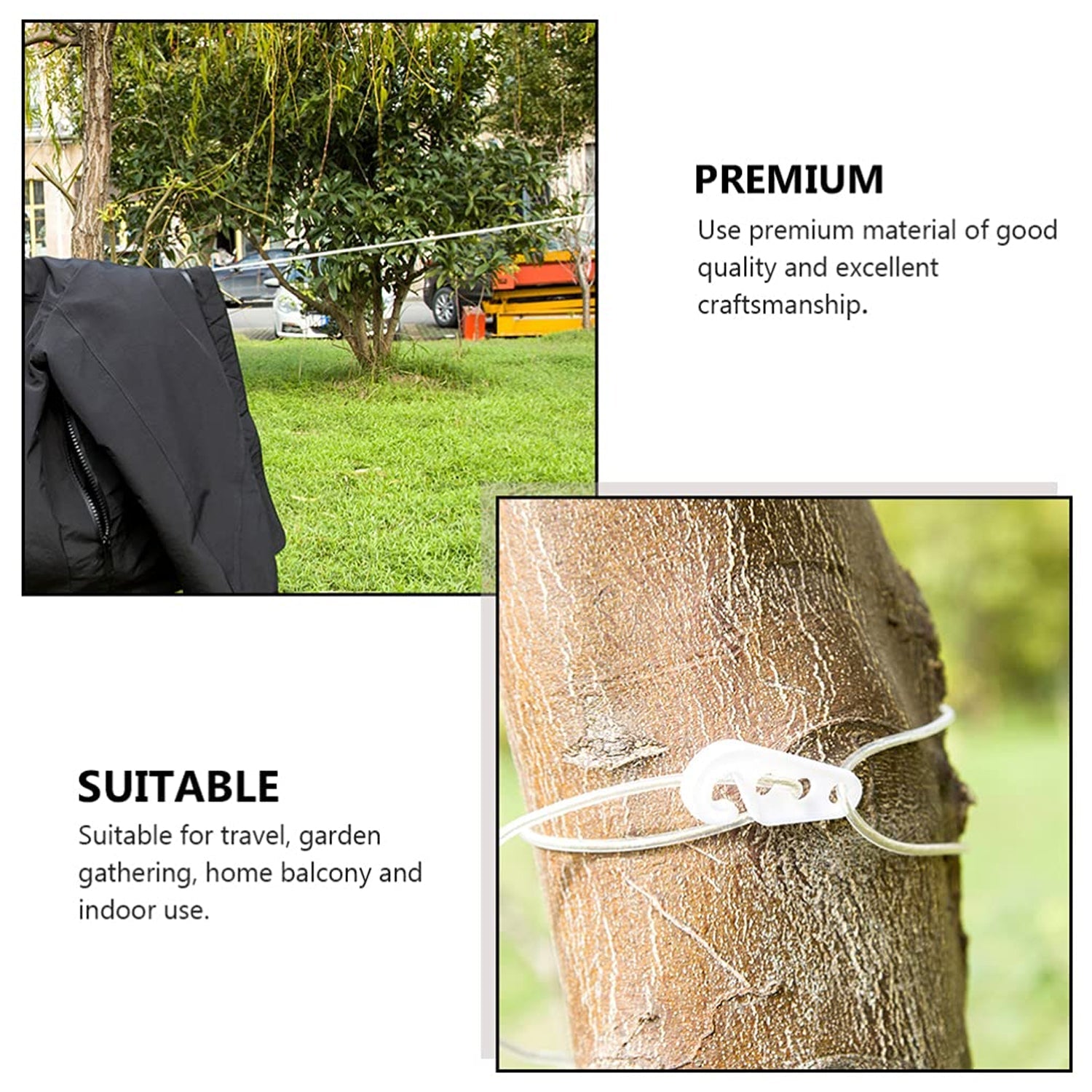 Clothesline Portable Travel Clothesline Adjustable with 2 Plastic Hooks (10 M Approx / 1 Pc) Clothesline Portable Travel Clothesline Adjustable with 2 Plastic Hooks (10 M Approx / 1 Pc)